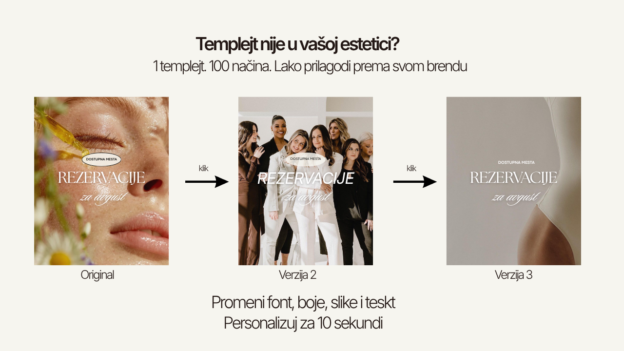 1 templejt, 100 načina prilagođavanja